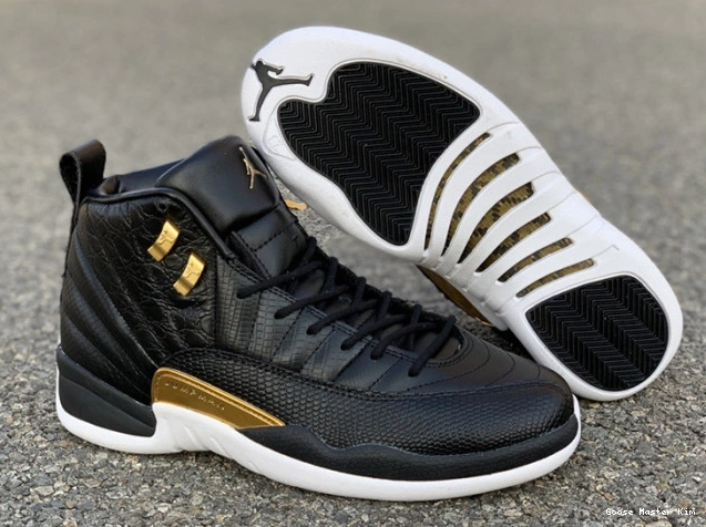 'Reptile' AO6068-007 Black Jordan Air Metallic 12 Retro Gold-White 0810